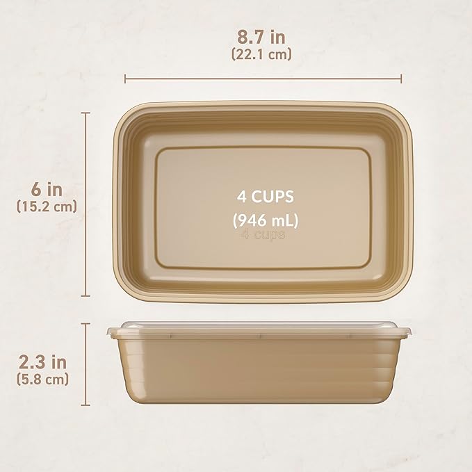 Bentgo Prep - 20-Piece 1-Compartment Reusable Meal Prep Containers