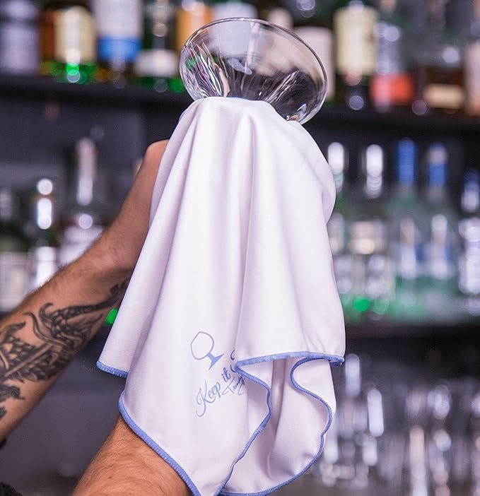 Trendy Bartender Microfiber Glass Polishing Lint-Free Cloth