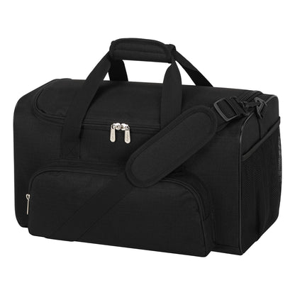 YoKelly 25L Small Gym Sport Duffle Bag - 17 Inch Weekender Overnight Bag for Travel, Workout, Fitness - Black