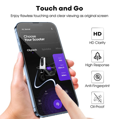 JETech Full Coverage Screen Protector for iPhone 16e 2025, iPhone 13/13 Pro 6.1-Inch, Tempered Glass Film with Easy Installation Tool, Case-Friendly, HD Clear, 3-Pack