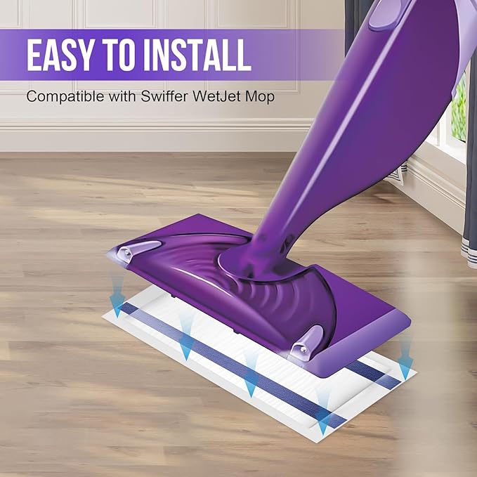 Mopping Pad Refill for Wet Jet Mop, Disposable Multi Surface Wetjet Hardwood
