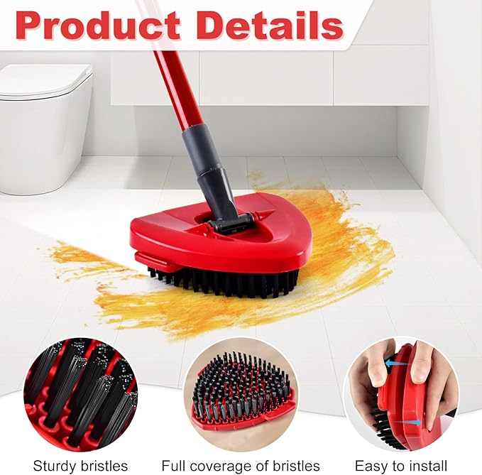 Scrubber Mop Head for Ocedar, Upgrade Scrub Brush for Ocedar, Spin Mop Scrub