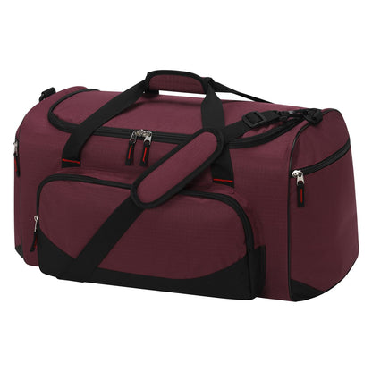 LONALIA 45L Gym Sport Duffle Bag - 20 inch Weekender Overnight Bag for Travel, Workout, Fitness, Training (Maroon-45L)