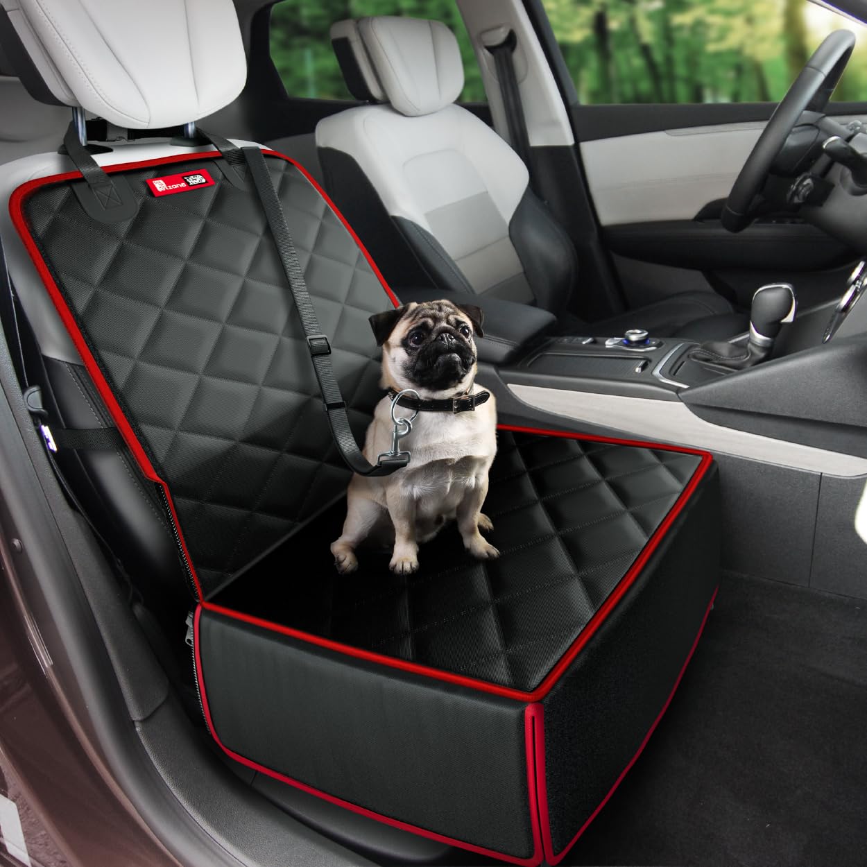 Dog Car Seats With 2-In-1 Car Dog Seat Cover - Robust Waterproof Padded Design Dog Booster Car Seat For Small Medium Sized Dogs, Dog Car Carrier With Pet Safety Belt, Nonslip Travel Puppy Car Seat Bed