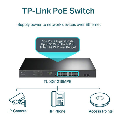 TP-Link TL-SG105MPE | Easy Smart Managed | 4 PoE+ Ports @120W, w/ 1 Uplink Gigabit Port | QoS, Vlan, IGMP & LAG | Fanless | PoE Auto Recovery | 3 Year Protection