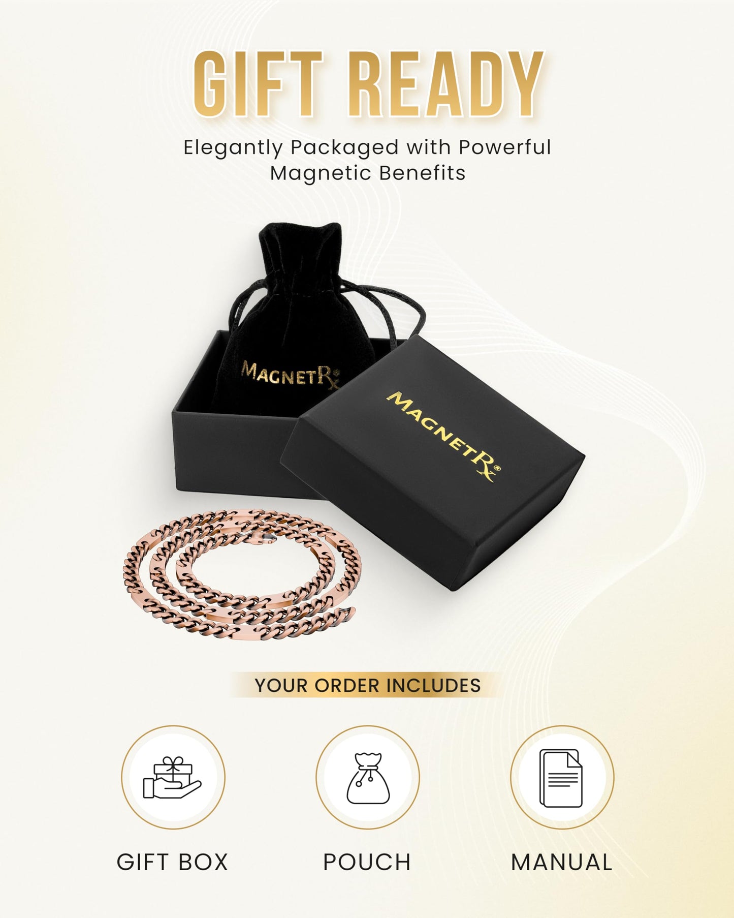 MagnetRX® Copper Magnetic Necklace - Effective Magnetic Necklace for Men and Women - 99.9% Pure Copper Necklaces Chain with Magnets (22.0 Inches)