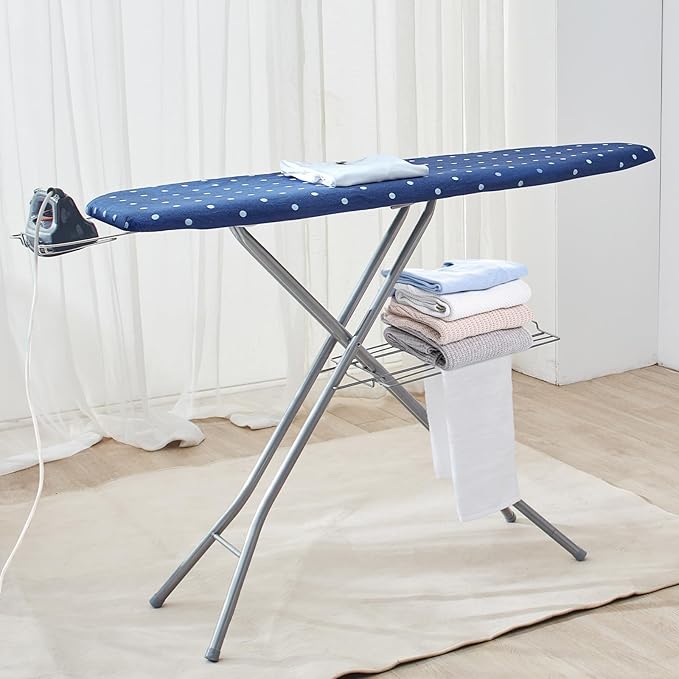 VEVOR Ironing Board with Bottom Storage Tray, Thickened 4 Layers Iron Board
