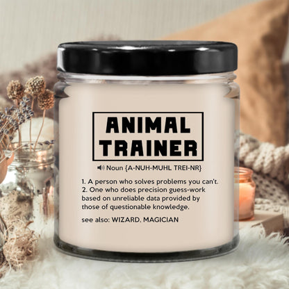 LaPomme Funny Animal Trainer Definition Candle, Definition Candle for Him or Her, Naughty New Job Gifts for Women, 9oz Clear Jar, 45 Hr Burn Time, Poured in The USA