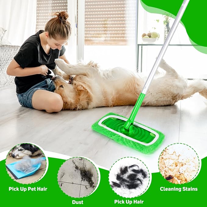 6 Pack Reusable Microfiber Mop Pads Compatible