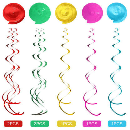Zomiboo 53 Pcs Christmas Hanging Swirls Decorations Christmas Candy Gingerbread Man Truck Red Cardinals Christmas Ceiling Decor Ornaments for Christmas Tree Xmas Holiday Party(Candy)