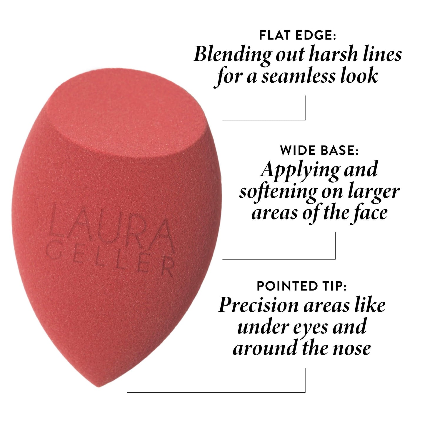 LAURA GELLER NEW YORK Retractable Black Kabuki Brush for Liquid, Cream and Powder Face Makeup With Aluminum Handle