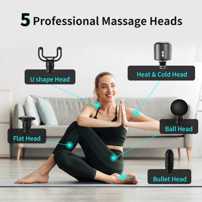 arboleaf Massage Gun deep Tissue, 6 Speeds Powerful Handheld Percussion Muscle Massager Gun with Portable Travel Case for Back, Shoulder, Sore Muscles, Pain Relief for Athletes, Relax, Gifts