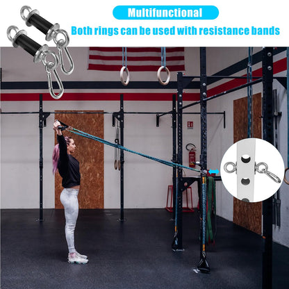 YZZHAJ Power Rack Attachments with Quick Connect Buckles, O-Ring Attachment for Squat Rack, Band Pegs Resistance Band Hooks Fits 2" x 2" Power Rack with 1" Hole