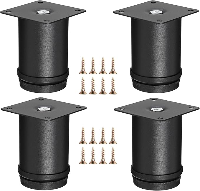 OwnMy 4PCS 3 Inch Stainless Steel Furniture Legs Feets Heavy Duty Metal Cabinet