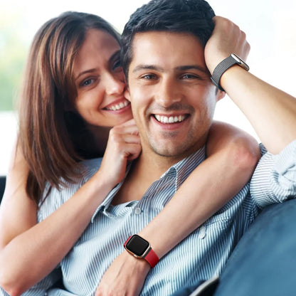 Lenrao Compatible with Apple Watch Bands for Men 40mm 38mm 41mm 42mm, Velcro Sport Stretchy Nylon Loop Braided Strap for iWatch Bands Men Series Ultra SE 10 9 8 7 6 5 4 3 2 1