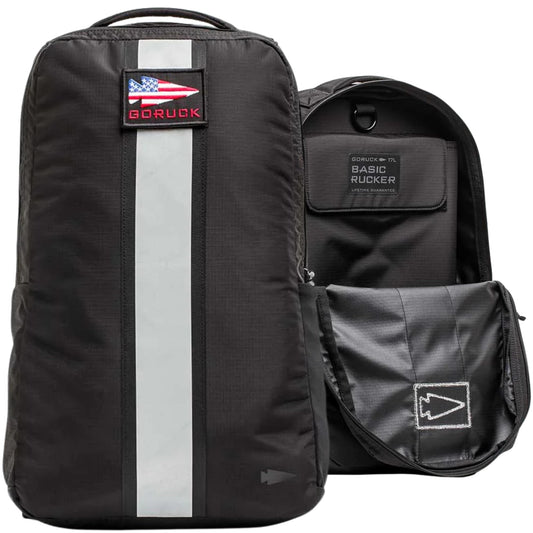 GORUCK Basic Rucker 17L Tactical Backpack – Durable Rucksack & MOLLE Daypack – Military Backpack for Men & Women - for Outdoor, Hiking, Training & Travel – Black