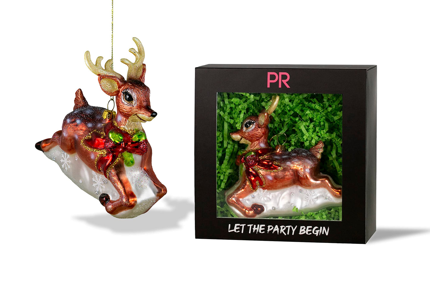 Party Rock | Reindeer Glass Ornament | X-Mas Collection