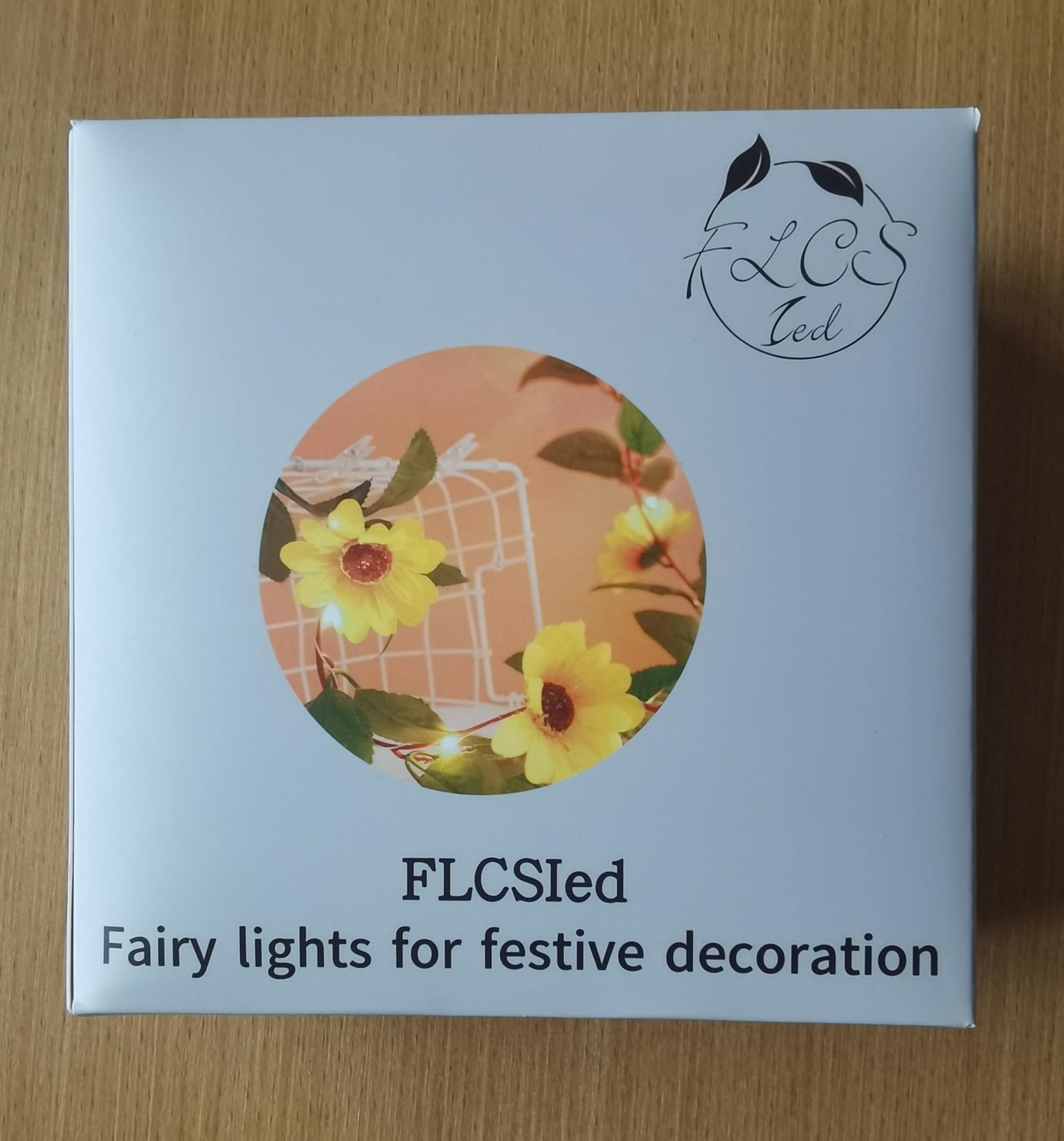 Gogo Shopping FANStek 2 AA Batteries Powered 20 LED Silver String Fairy Lights with Sunflowers Warm White