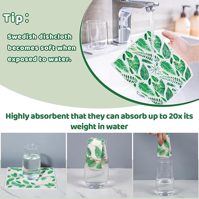 6 Pack St.Patricks Day Swedish Dishcloths