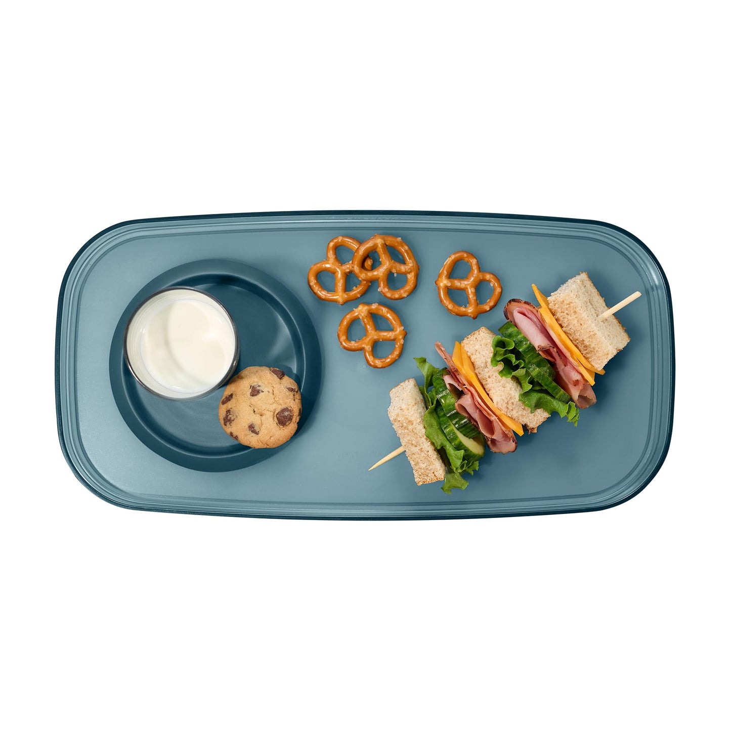 madesmart dipware Small Serving Plate, Stackable & Removable Dip Bowl for Salsa, Queso, Salad, Olives, Dishwasher & Microwave Safe, Multipurpose Plate & Bowl, Midnight