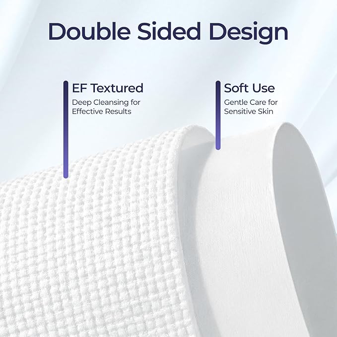 ECOLOOK Disposable Face Towel XL-60 Count Upgraded Thick Facial Towels