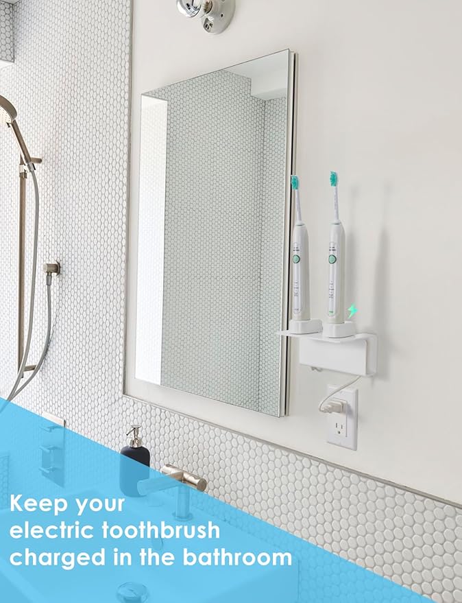 OAPRIRE Electric Toothbrush Holder Wall Mounted, Acrylic Electric Toothbrush