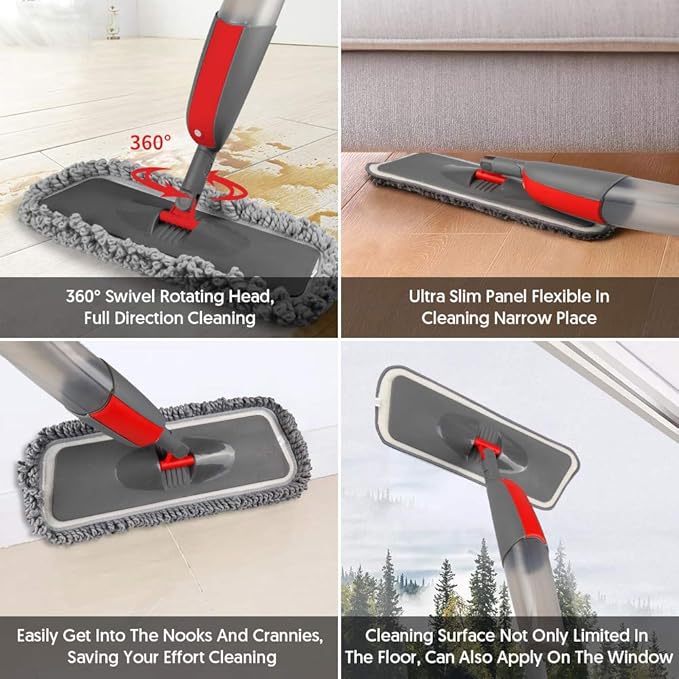 Spray Mops for Hardwood Floors Cleaning: MEXERRIS Falt Mop