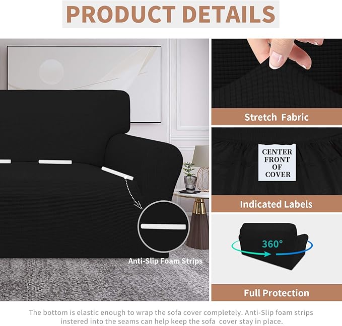 Easy-Going 100% Waterproof Loveseat Couch Cover, Dual Waterproof Sofa Cover