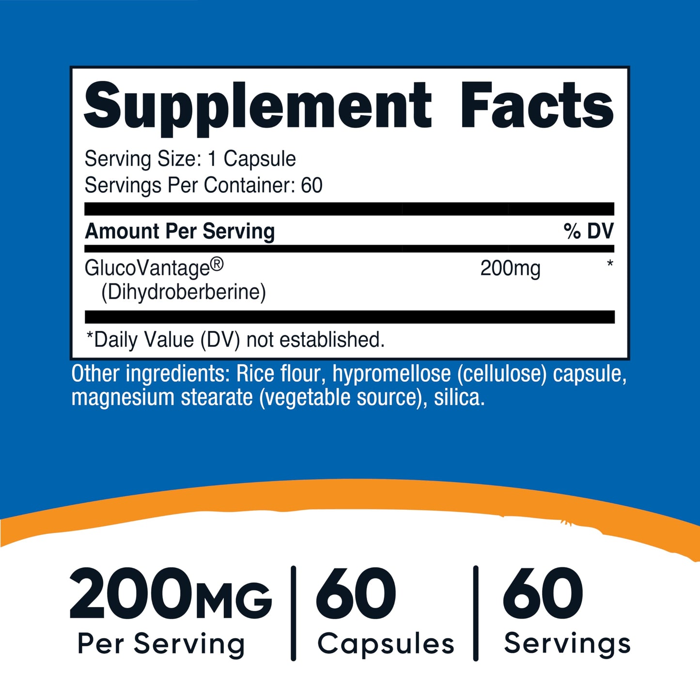 Nutricost Dihydroberberine Capsules (200mg, 60 Capsules) - More Bioavailable Metabolite of Berberine