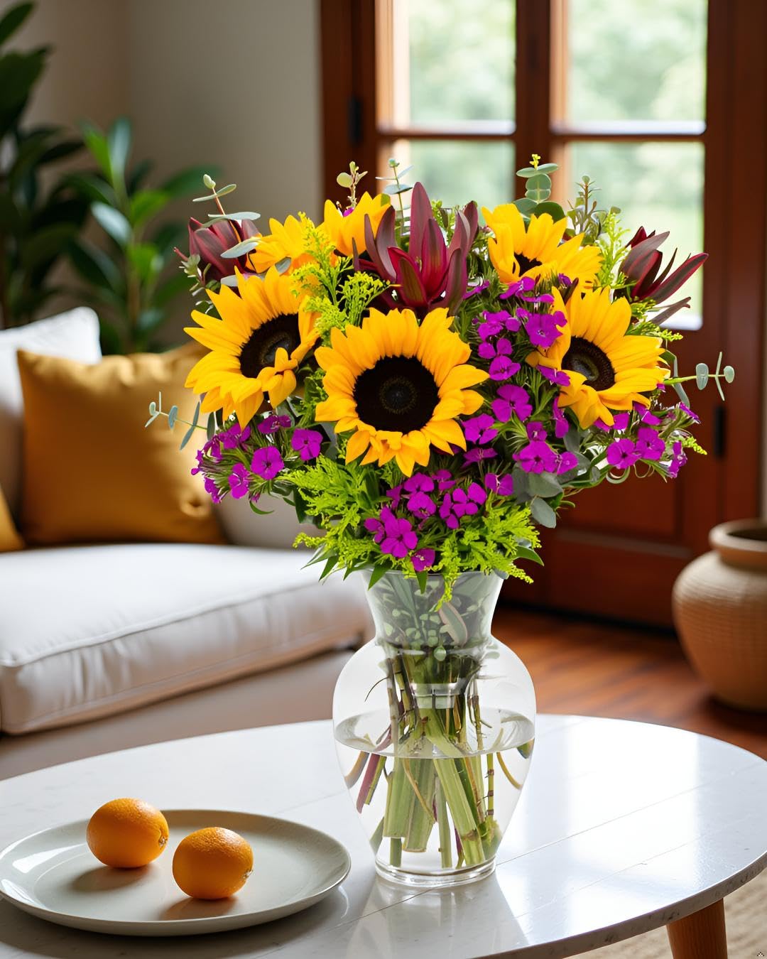 STARGAZER BARN Wildflower Bouquet (Vase Included) - Hand-Tied in the USA - Fresh Flower Delivery for Birthday, Anniversary, Sympathy, Home Decor, Wedding, Mother's Day