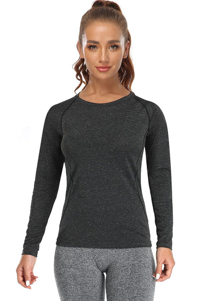 Star Vibe Dry Fit Long Sleeve Tshirt for Women Moisture Wicking Long Sleeve Tee Outdoor Compression Running Workout Tops 3 Pack Black/Grey/Blue S