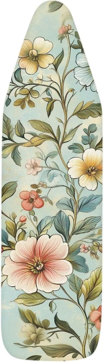Vintage Flowers Iron Board Cover Anti-Burning Heat Insulation Ironing Board