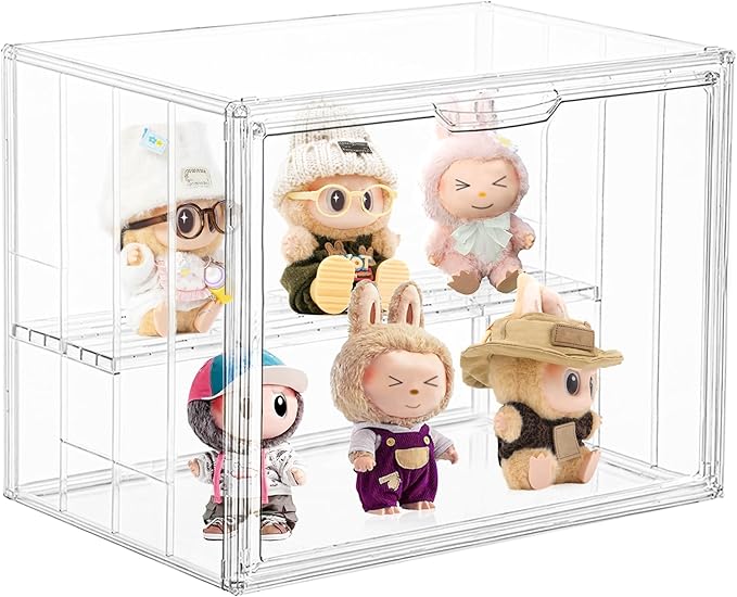4 Pack Display Case for Collectibles 4 Layer Updated Adjustable Acrylic Display