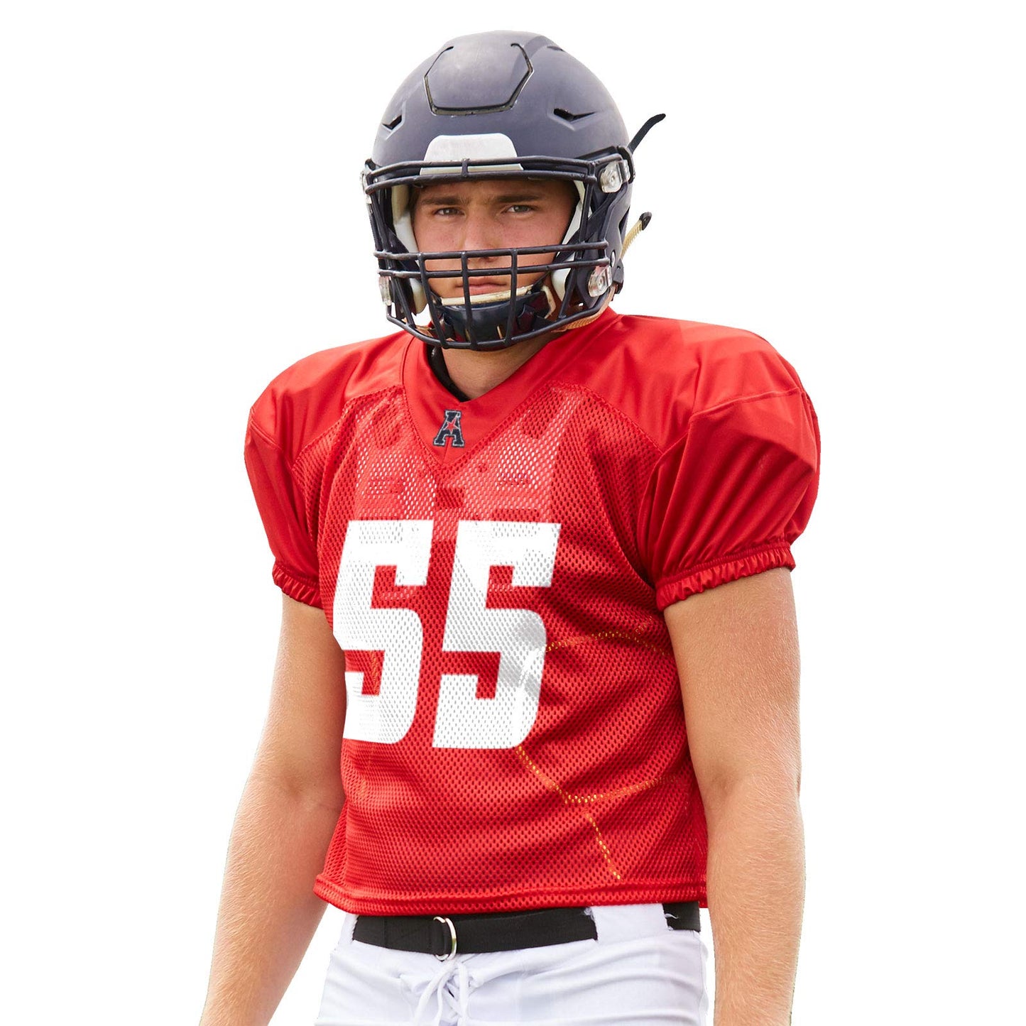 CHAMPRO Boys' Time Out Youth Stretch Football Practice Jersey Scarlet