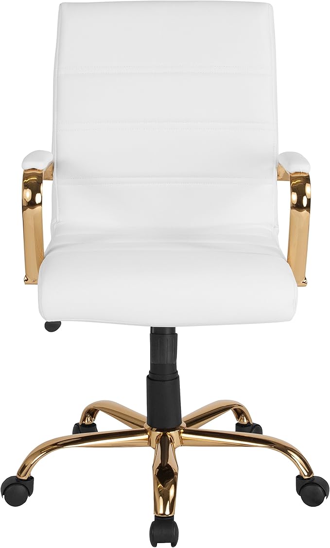 Flash Furniture Whitney Mid-Back Swivel LeatherSoft Desk Chair