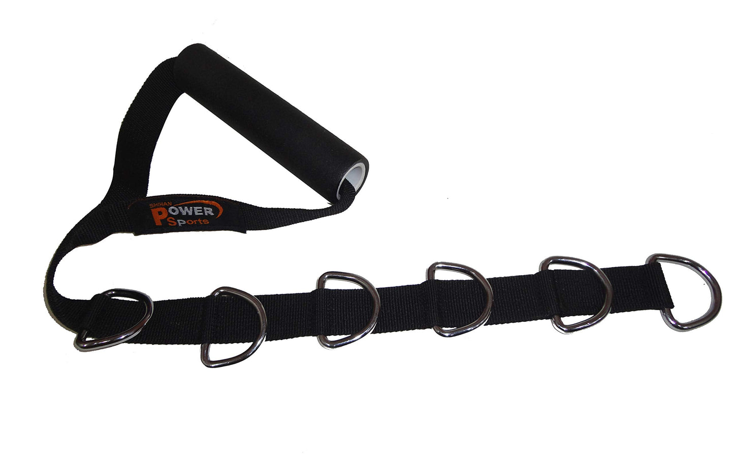 New Stirrup Handle with 6 D-Rings Adjustable Cable Machine Attachment Power Sports (Sold Single)