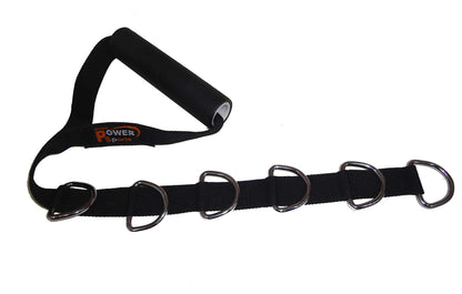New Stirrup Handle with 6 D-Rings Adjustable Cable Machine Attachment Power Sports (Sold Single)