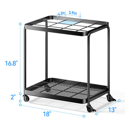Josmimic Blueprint Storage Rack with Silent Wheels,12 Slots（4.3‘’×3.9‘’） Wrapping Paper Organizer Storage, Sturdy Cart for Organizing Construction Plans, Artwork,Map,Posters in Home/Office/School