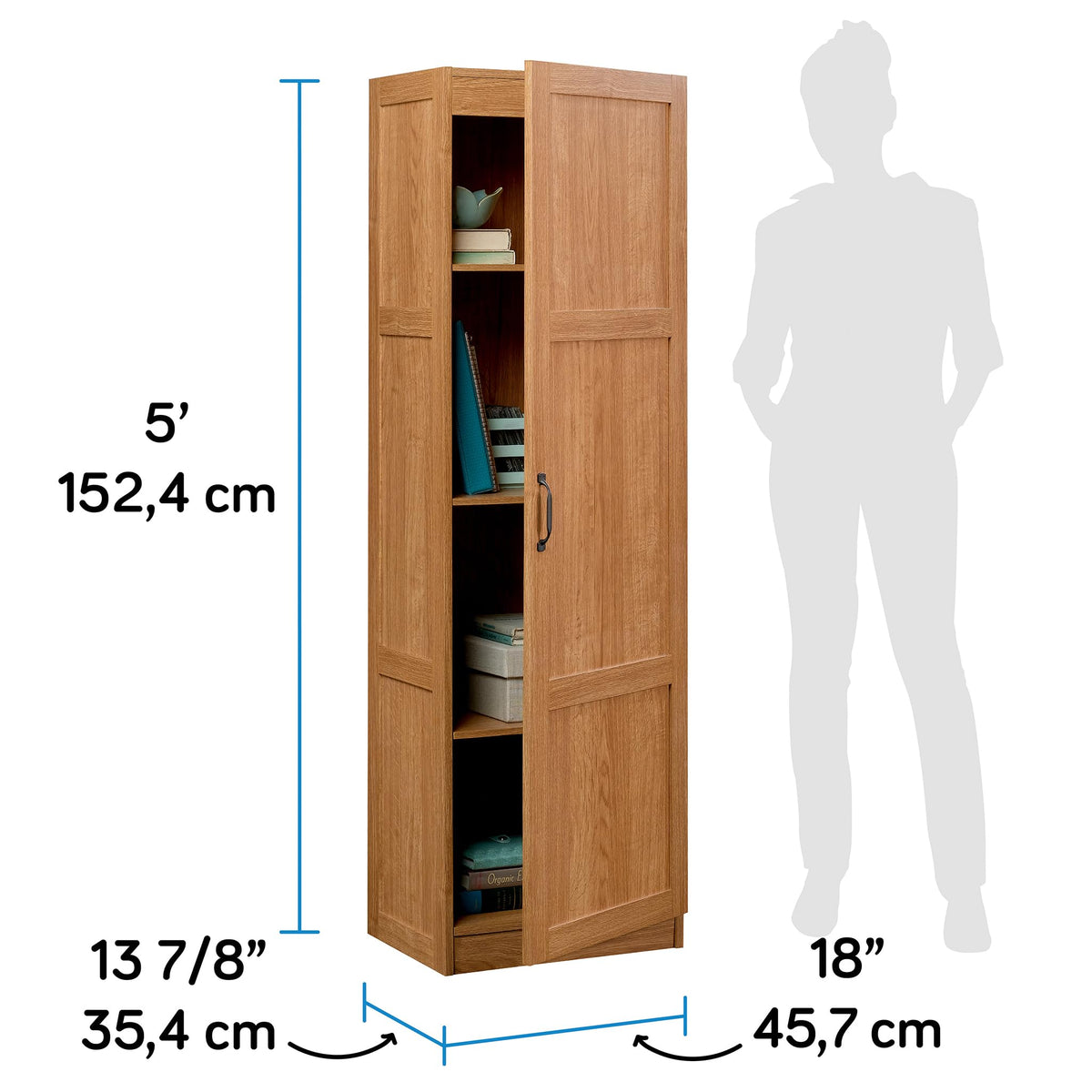 Sauder Miscellaneous Storage Cabinet/ Pantry cabinets, Highland Oak finish