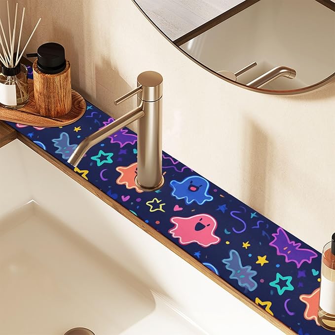 Kitchen Sink Splash Guard 1 PC 14.7 Inch Sink Faucet Mat Splash Guard