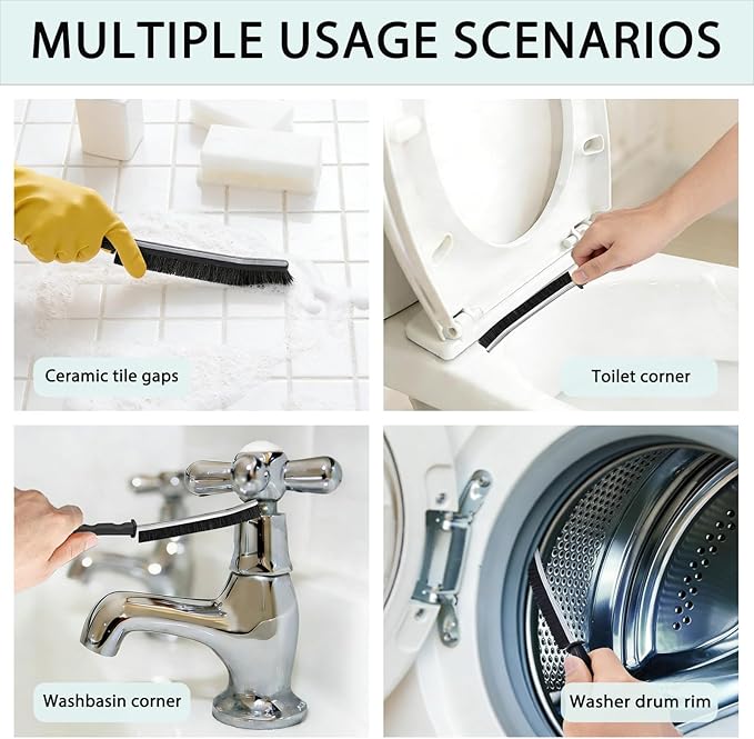 Crevice Cleaning Brush Set, Tight Spaces & More