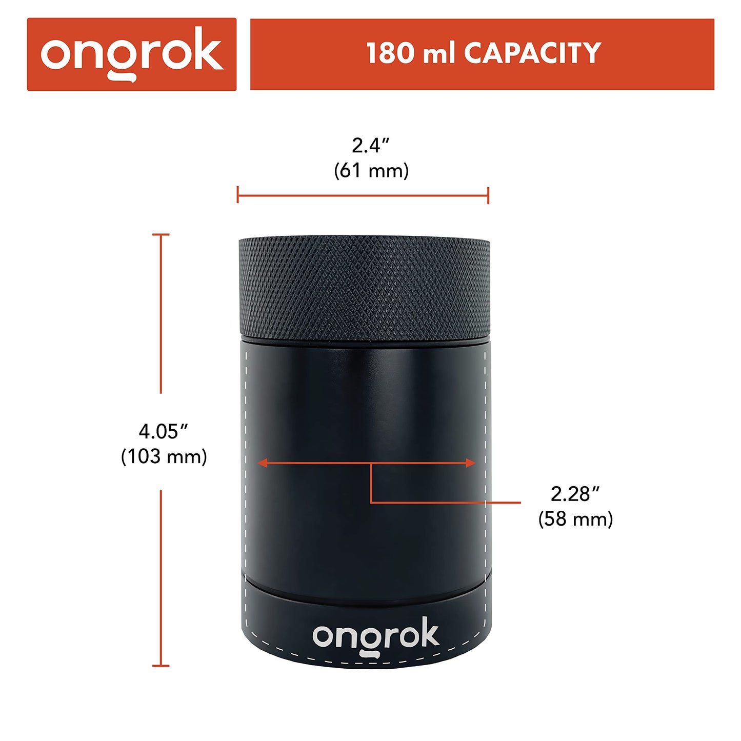 ONGROK Aluminum Storage Container, 180ml, Air Proof Jar to Preserve Smell and Aroma