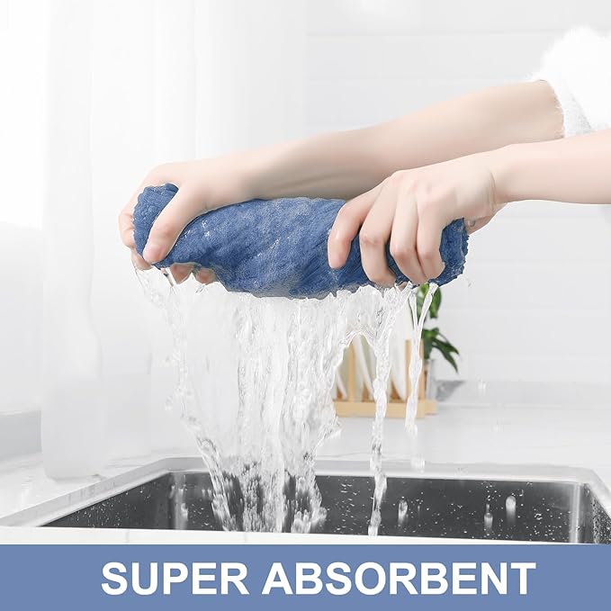Homaxy Premium Cotton Kitchen Towels 16"x 28", Large Natural Ring Spun 390 GSM