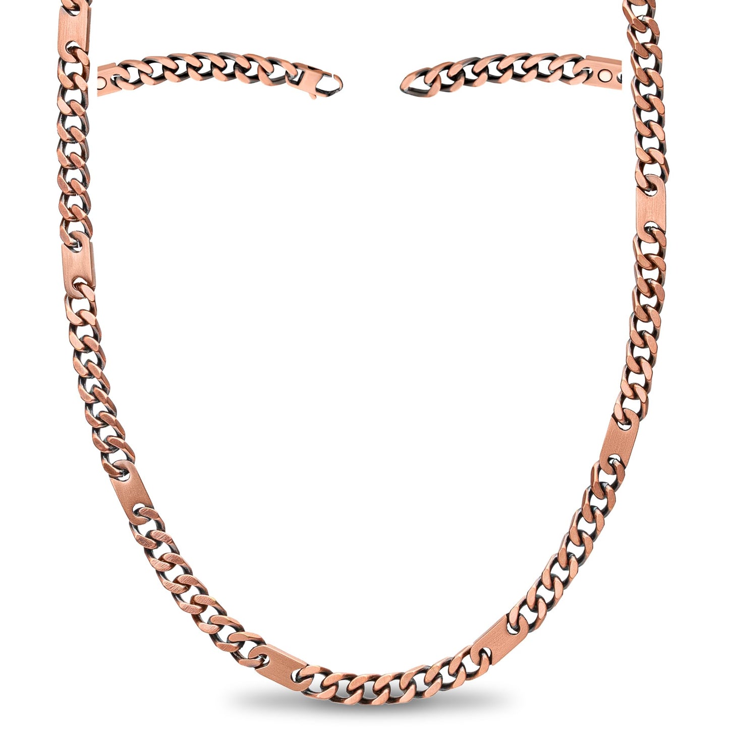 MagnetRX® Copper Magnetic Necklace - Effective Magnetic Necklace for Men and Women - 99.9% Pure Copper Necklaces Chain with Magnets (22.0 Inches)