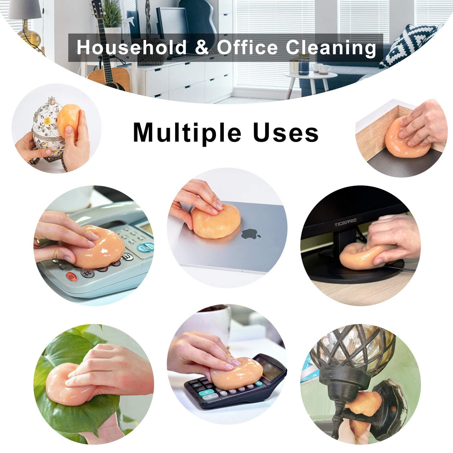 TICARVE Cleaning Gel for Car Detail Putty Car Vent Cleaner Putty Gel Detail Auto Tools Car Interior Cleaner Cleaning Mud for Car and Keyboard Cleaner Slime 2024 Upgrade