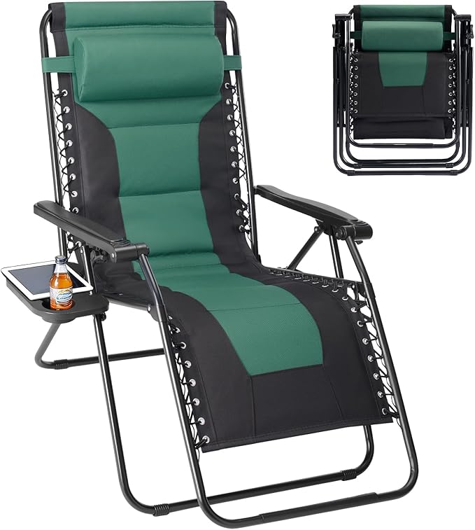 Sweetcrispy Zero Gravity Chairs, Foldable Patio Reclining Chairs