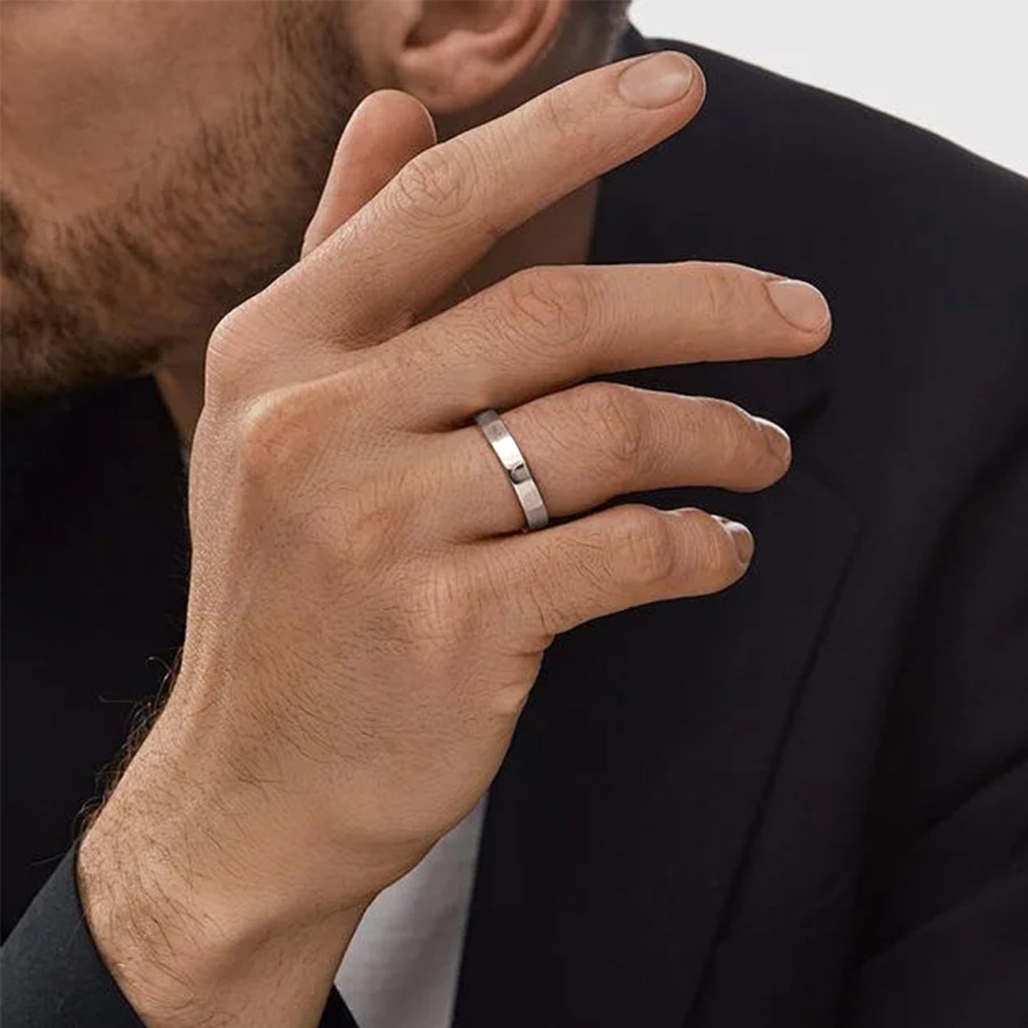 STARCHENIE Solid 925 Sterling Silver 4mm Wedding Band Ring, Comfort Fit High Polish, for Men and Women (Size 8)