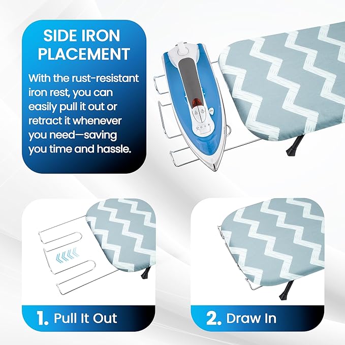 Metal Mesh Panel Tabletop Ironing Board | Foldable Iron Board | Heavy Duty