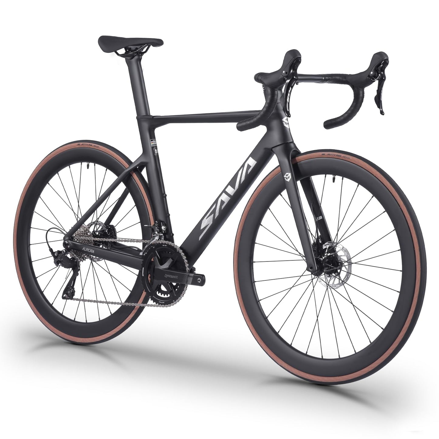 SAVADECK Carbon Fiber Road Bike, Hydraulic Oil Disc Bike with Carbon Fiber Frame and Wheelset, Lightweight Full Carbon Racing Bicycle with Shimano R7120 24S Shift Set for Adults(Black,51cm)