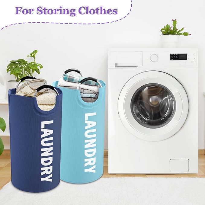 2Pcs Foldable Laundry Basket